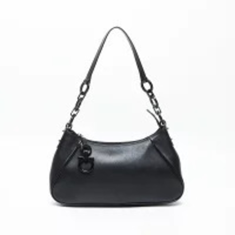 Salvatore Ferragamo leather shoulder bag black - Picture 2 of 13
